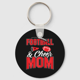 Footll And Cheer Mom Cheerleading Mother Footll _3 Keychain