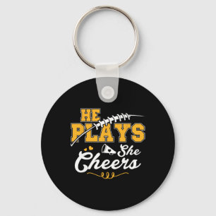 Footll And Cheer Mom Cheerleading Mother Footll  Keychain
