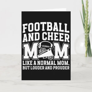 Footll And Cheer Mom Funny Cheerleading And Footll Card