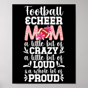 Footll And Cheer Mom Proud Footll And Cheerleading Poster