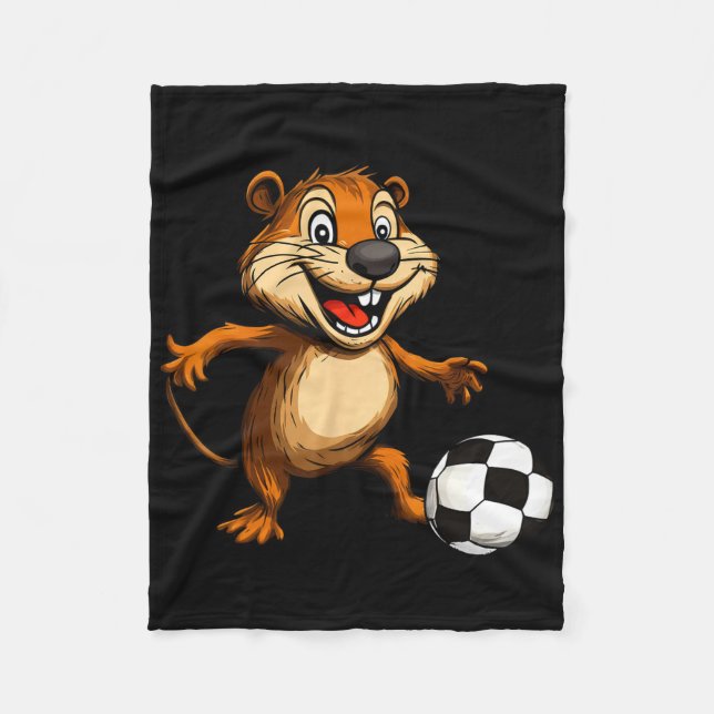 Footll Beaver  Fleece Blanket (Front)