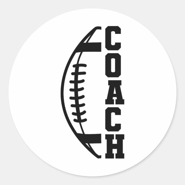 Footll Coach 1  Classic Round Sticker (Front)
