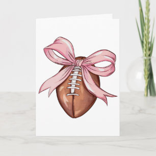 Footll Coquette Bow Footll Mom Mothers Day Footll Card