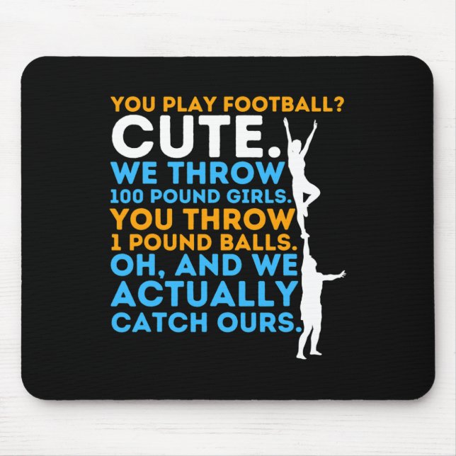 Footll Cute - Cheerleader Cheerleading Cheer Compe Mouse Pad (Front)