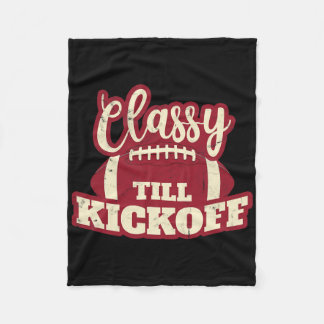 Footll Girl Gift Cly Till Kickoff Fall Footll Fan Fleece Blanket
