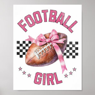 Footll Girl Teen Women Teens Pink Bow Season Prepp Poster