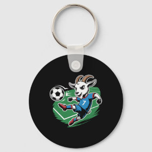 Footll Goat Striker Number 7 Kicking Soccer Ll Keychain