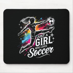Footll Lovers Just A Girl Who Loves Footll Mouse Pad