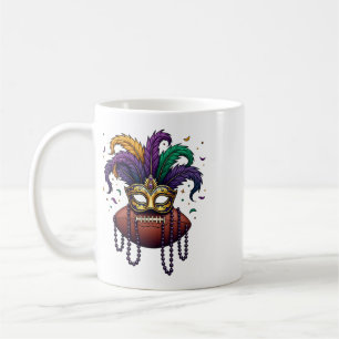 Footll Mardi Gras Mask Beads Coffee Mug