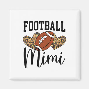 Footll Mimi Hearts Grandma Mimi Of A Footll Player Magnet
