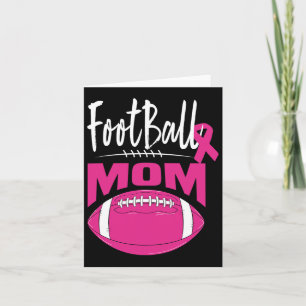 Footll Mom Breast Cancer Awareness Pink Ribbon Leo Card