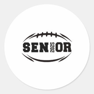 Footll Senior 2025 Graduation Year  Classic Round Sticker