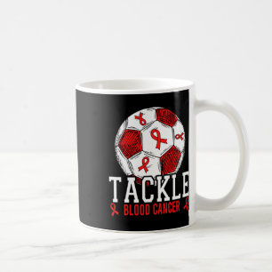 Footll Tackle Blood Cancer Awareness Men Women Red Coffee Mug