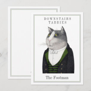 FOOTMAN CAT 4.5x6.25 Flat Card + Text