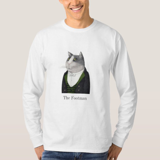 FOOTMAN CAT Men's Basic Long Sleeve Shirt  (Front)