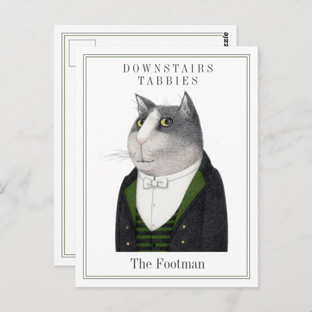 FOOTMAN CAT Postcard  (Front/Back)