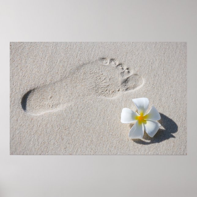 Footprint at the sand poster (Front)