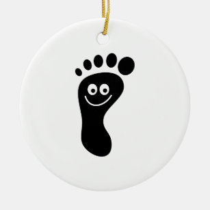 Footprint Ceramic Ornament