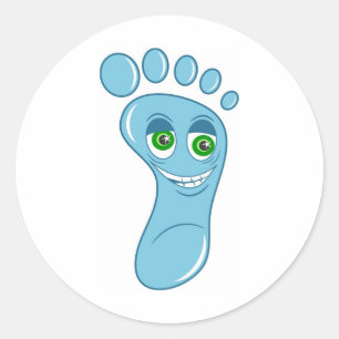 Footprint Classic Round Sticker