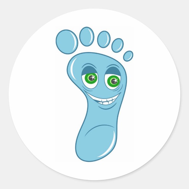 Footprint Classic Round Sticker (Front)