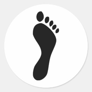 footprint classic round sticker
