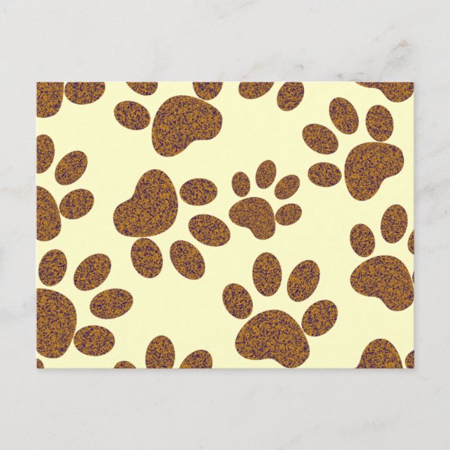 footprint dog postcard (Front)
