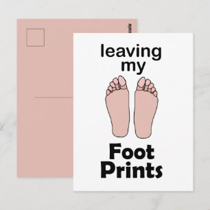 Footprint Leaving My Footprints Inspirational Postcard