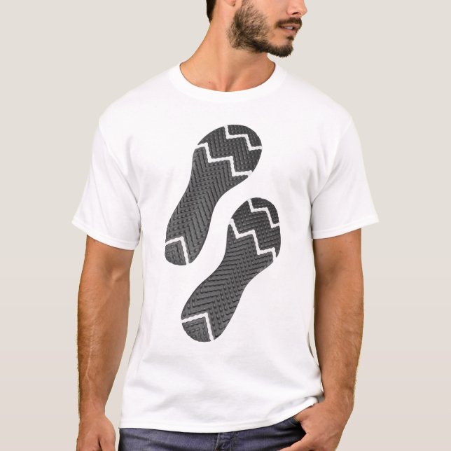 Footprint of running shoes T-Shirt (Front)