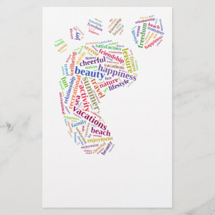 Footprint words cloud flyer