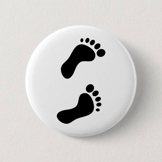 Footprints 2 Inch Round Button (Front)