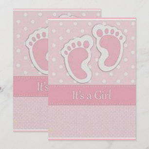 footprints baby shower card