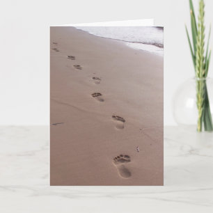 Footprints Blank Greeting Card