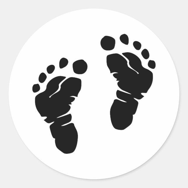 Footprints Classic Round Sticker (Front)