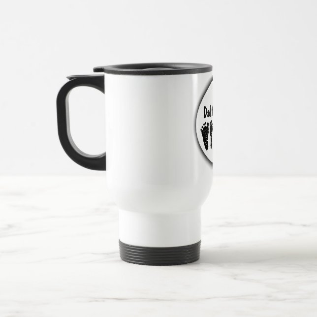 Footprints - Customize Text Travel Mug (Left)