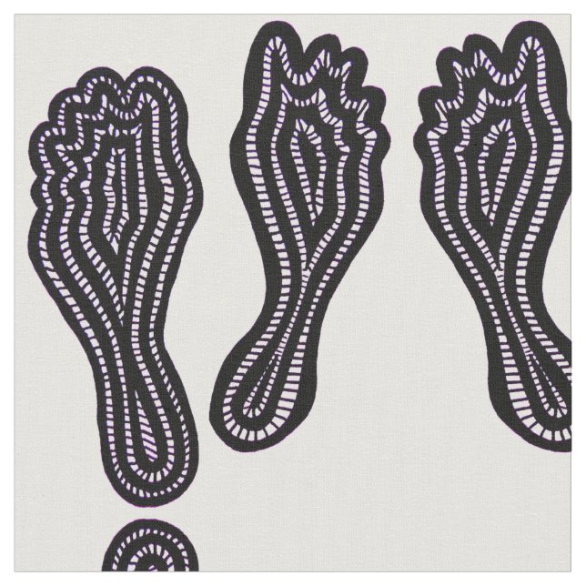Footprints Fabric (Close Up)