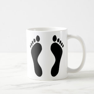 footprints feet coffee mug