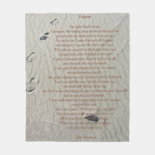 Footprints fleece blanket