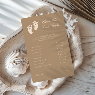 Footprints Gender Reveal Guess The Price Right