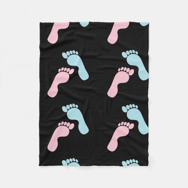 Footprints III Fleece Blanket (Front)
