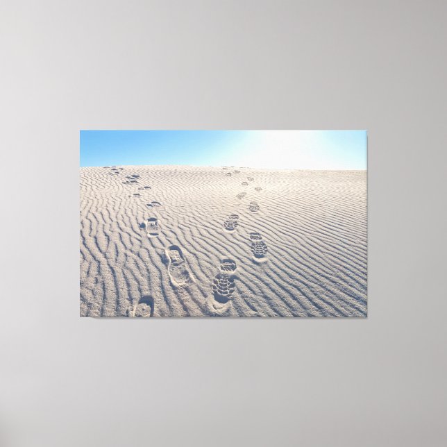Footprints in Desert Canvas Print (Front)