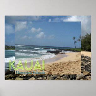 Footprints in Kauai poster-style Canvas Poster