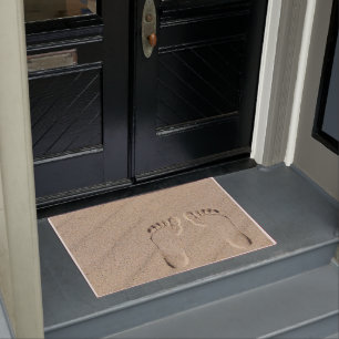 Footprints In Sand Doormat