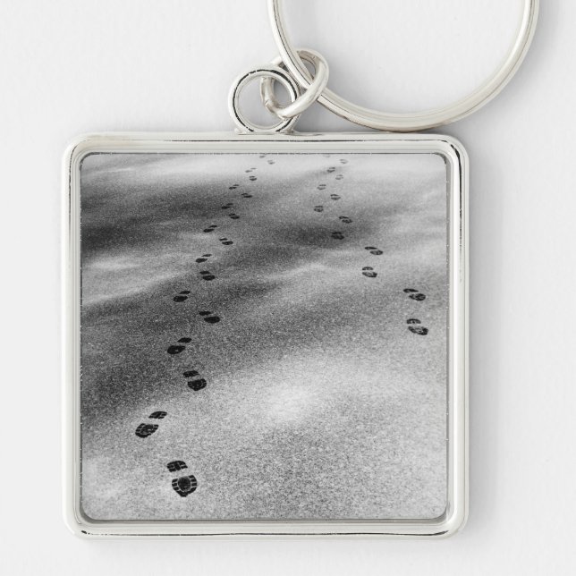 Footprints in Snow Keychain (Front)