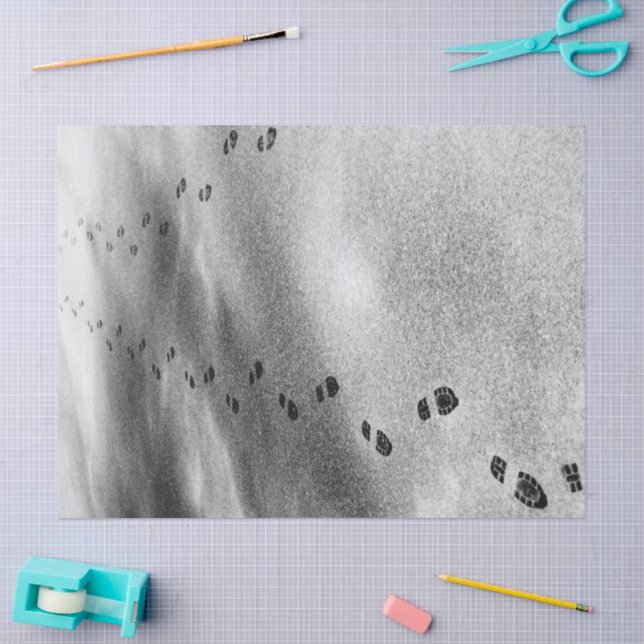 Footprints in Snow Tissue Paper (Craft)