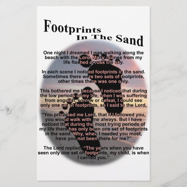 Footprints in the Sand... (Front)