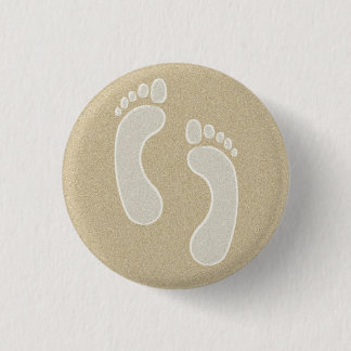 Footprints in the Sand 1 Inch Round Button
