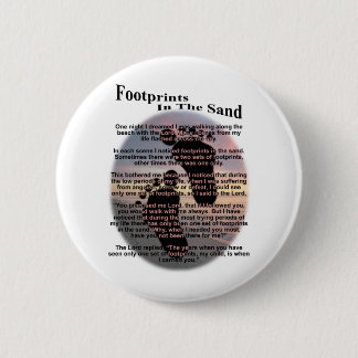 Footprints in the Sand 2 Inch Round Button