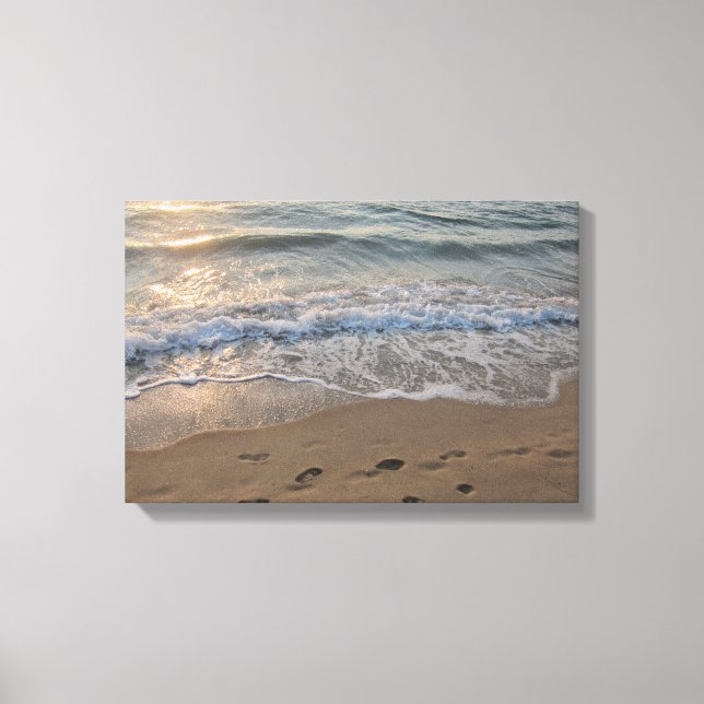 Footprints in the Sand Canvas Print (Front)