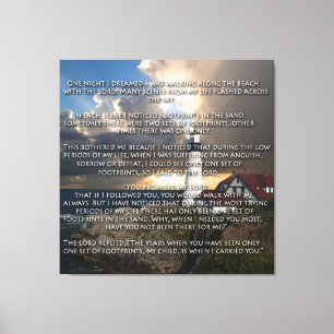 Footprints in the Sand Canvas Print