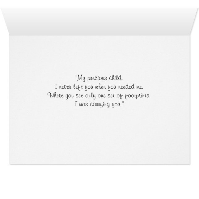 Footprints In The Sand Card (Inside Horizontal (Bottom))